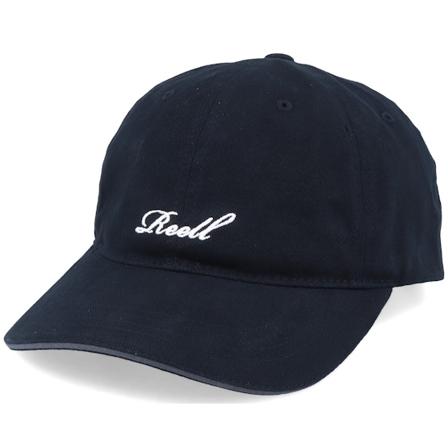 Reell - Schwarz unconstructed Cap - Single Script 120 Black Adjustable @ Hatstore