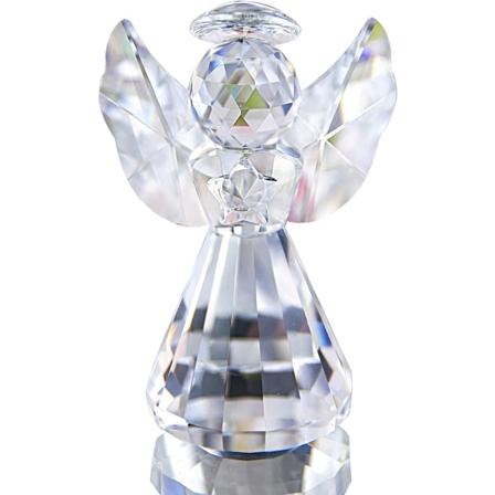 Krystallengel Figur Papirvekt Dekor Glass Ornamenter Kunst Samleobjekt
