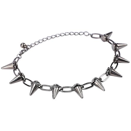 Metallspikar Nitar Punk Goth Halsband Choker Krage
