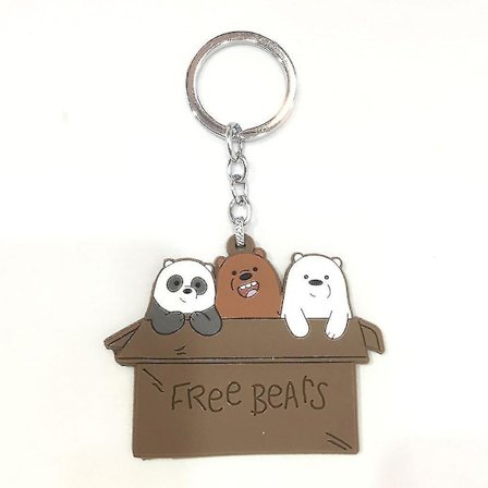 We Bare Bears Anime Keyring Silikon Key Chain Pendant Julklapp