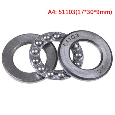 Tryckkullager 3 delar 51100 serie 51100 till 51106 A4