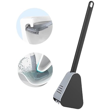 Toalettbørste Toalettbørste Silikon Toalettbørste, Langt Håndtak Toalettbørste