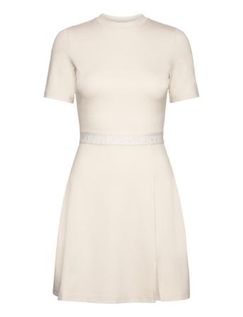 Tape Milano Short Sleeve Dress Kort Kjole Creme Calvin Klein Jeans*Betinget Tilbud