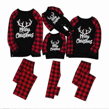 Juleferie Familiepyjamas Matchende Sett, Elg Julepyjamas