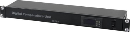 TOTEN 19" 1U digital temperaturhanterare, 2xfläktanslutningar