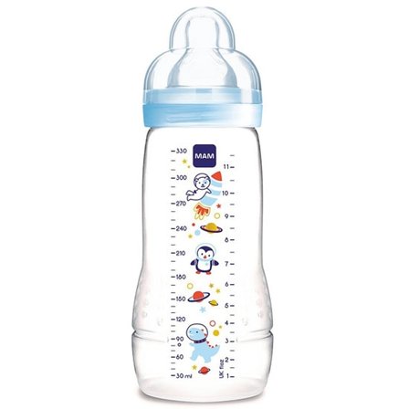 MAM Easy Active Sutteflaske Blue Stripes, Børn & Forældre, Sutteflasker & Tilbehør, Sutteflasker