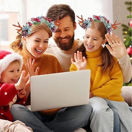 Jule reinsdyr gevir hodebånd hårklips hårbøyle jente søt hjort hodebånd hårtilbehør