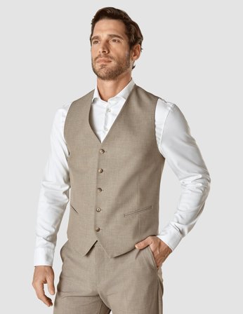 Shaping New Tomorrow - Essential Vest - Beige Melange - Herre - Størrelse L