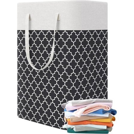 Vaatevarastokori, 75L Suuret järjestyskori vaatteiden säilytykseen, Taita suuret kapasiteettiset pyykkikorit, Vapaasti seisova pyykkikori kädellä