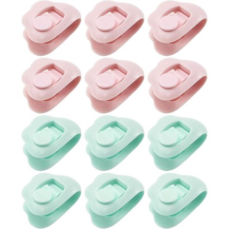 12 stk Dynetrekk Klemmer Dynetrekkholder Klemmer - Sklisikre Laken Klipp Dynetrekk Griper - for Dynetrekk, Gardin, Dyne - Forhindrer at Dynetrekket 