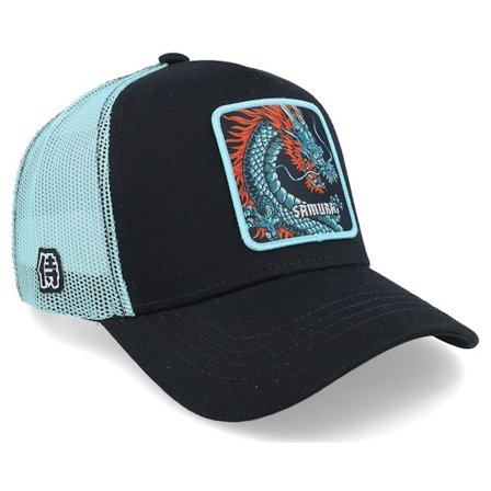 Capslab - Negro trucker Gorra - Fantastic Beasts Dragon Black/Light Blue Trucker @ Hatstore