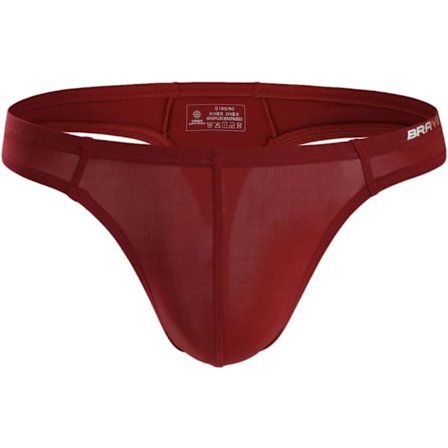2025 Senaste Modell Herr Stretch Tanga Underkläder, Sexig Herr Tanga G-String Underkläder, Stretch Passform. Mörkröd Stor