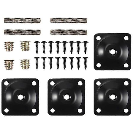 4 stk./sett Monteringsplater for møbelben Sofaben Festeplater M8 Hengerbolter Skruer Adaptere M