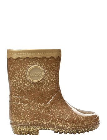 Perlask Rubber Boot W: Lining Gold Sofie Schnoor Baby And Kids