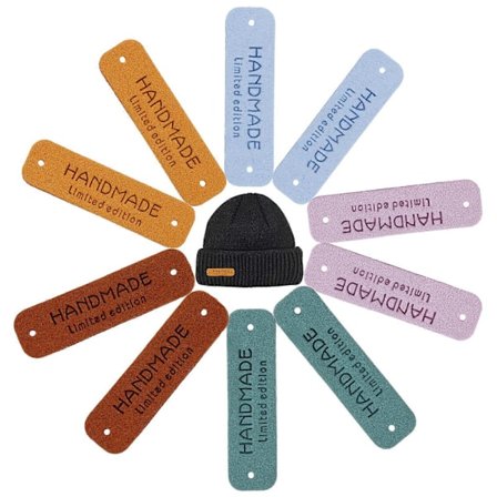 50 st Handgjorda Etiketter Tyg Sömnadsetiketter Multifunktionella Etiketter DIY Klädetiketter