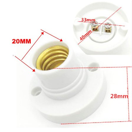 5-pak E14 lampeholder, E14 Edison skruelampeholder, loftslampefatning crday gave