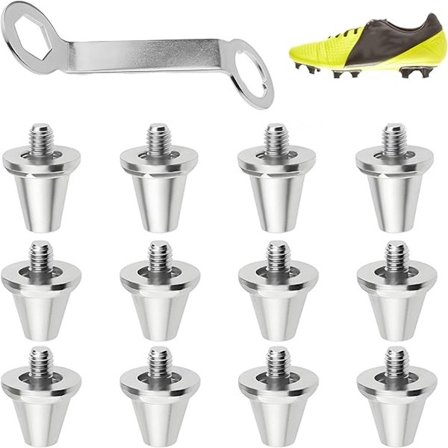 12 stk. - fodboldknopper - udskiftningsfodboldknopper af metal - 8 stk. 11 mm & 4 stk. 13 mm fodboldknopper