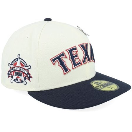 New Era - MLB Vit fitted Keps - Texas Rangers All Star Game Pin 59FIFTY Pc Light Terracotta/Navy Fitted @ Hatstore