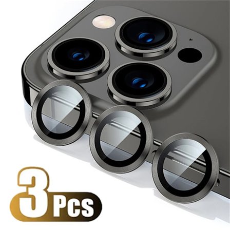 Original Titanium Färgad Kameraskydd kompatibel iPhone 16 Pro Max 15 14 13 12 Mini Pro Max Metallring Härdat Glas Linsskydd
