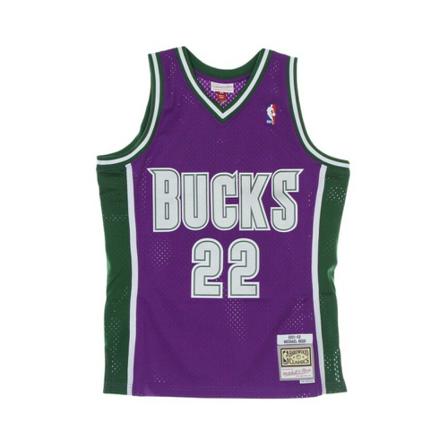 Mitchell & Ness, basketball man nba swingman hardwood classics no. 22 michael redd 2001-02 milbuc road Fioletowy, Mężczyzna, Rozmiar: S