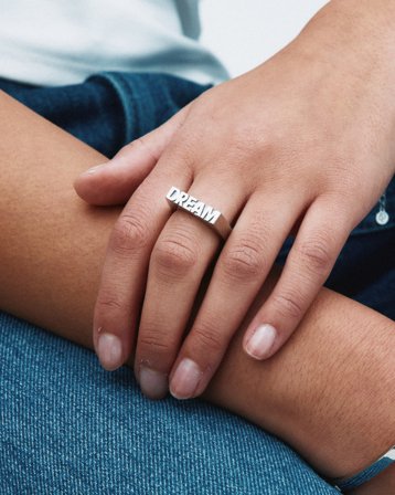 Edblad Dream Signet Ring Steel Silverfärgad Smycken Tjej - Kids Brand Store