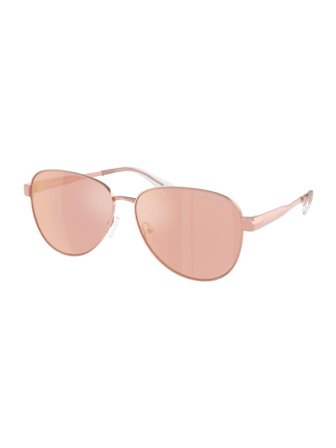 Michael Kors Women's sunglasses with a frame made of metal in rose gold and plastic lenses in rose gold mirror