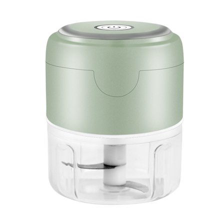 Elektrisk minimathacker, USB laddning Mini elektrisk vitlökshackare, liten matberedare med sked och borste, används för lök vitlök och peppar 