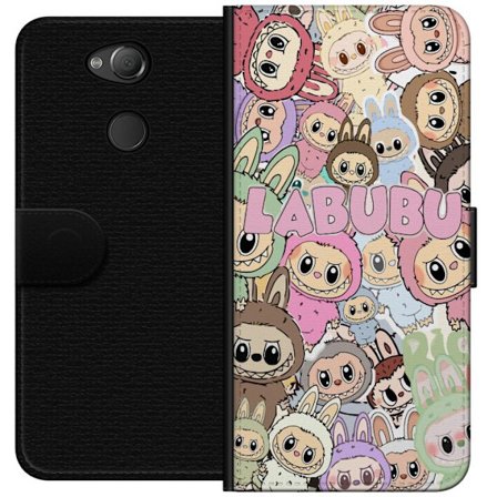 Yhteensopiva Lompakkokotelo Sony Xperia XA2 Ruusunpunainen kawaii-kompositio, jossa on söpöjä piirrettyjä hahmoja ja pehmeitä muotoja