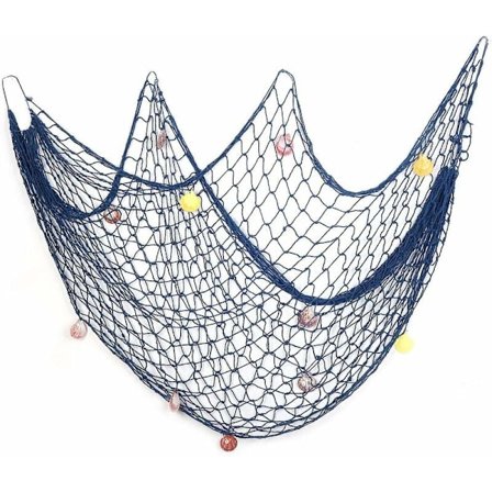 Dekorativt fiskenett, Middelhavsveggdekor Pirat Strand Temafestdekorasjoner KLB