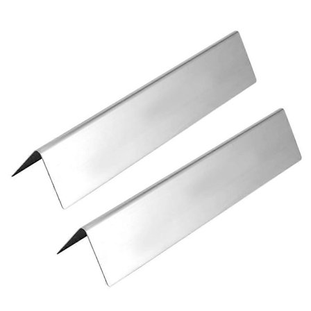 2 st Gasgrill Värmeplatta Grilltillbehör i Rostfritt Stål för Weber/Spirit/Genesis Silver