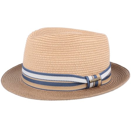 Stetson - Beige straw Hoed - Trilby Toyo Beige Straw Hat @ Hatstore