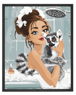 Paint By Numbers Lemur - WizardiArt