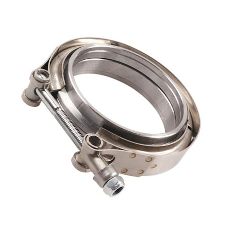 V-bandklämma med hane- och honflänssats, rostfritt stål, universalklämmor 2,5" 3" 3,5" 4" bilavgasrör