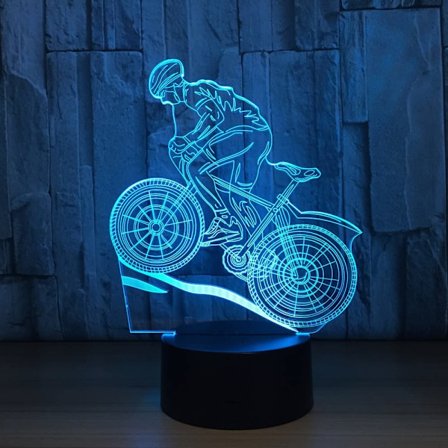Mountainbike USB 3D LED-lampa - Perfekt för idrottsälskare - 7 färger