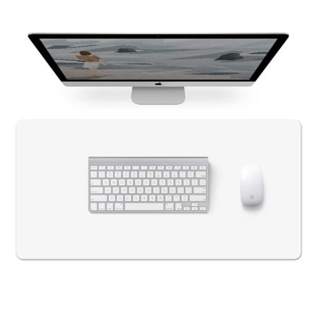 Skriveunderlag 80x40cm Læder Hvid hvid