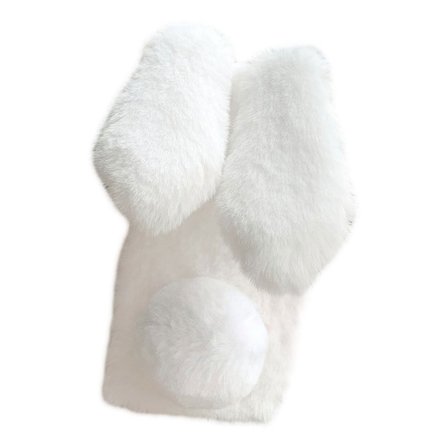 Fluffy Rabbit Samsung Galaxy S21 skal - Vit