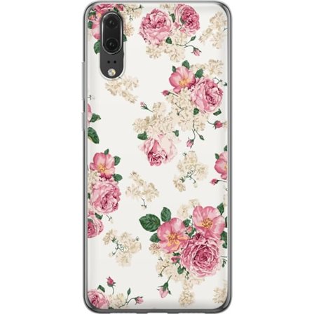 Kompatibelt Mobilskal till Huawei Huawei P20 Retro Blommor