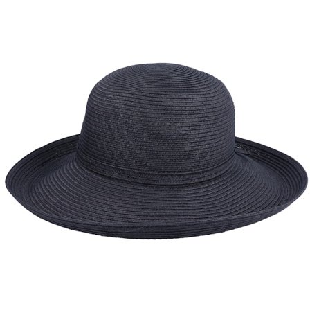 Sur la tête - Traveller Black Sun Hat Sunhat Black Hat - @ Hatstore