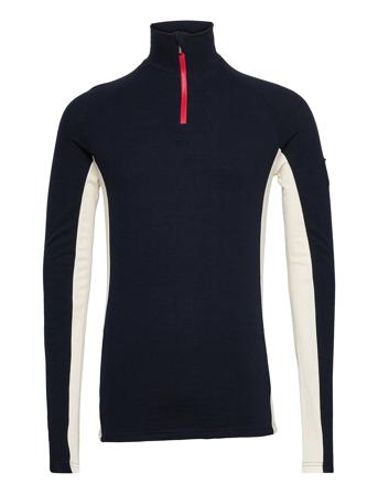 Voss Zipup Base Layer Tops Marineblå We Norwegians*Betinget Tilbud