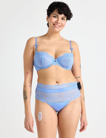 Lindex Brief Brazilian High Valerie - Blue - XS