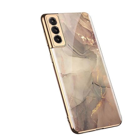 Karkaistu lasinen puhelinkuori marmorikuvioinen ohut suojakuori yhteensopiva S21 Plus 5G-linglingin kanssa