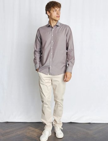 Bruun & Stengade Bs Strider Slim Fit Shirt - Brown - 39