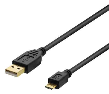 Deltaco USB-kabel - Micro-USB type B til USB - 2 m