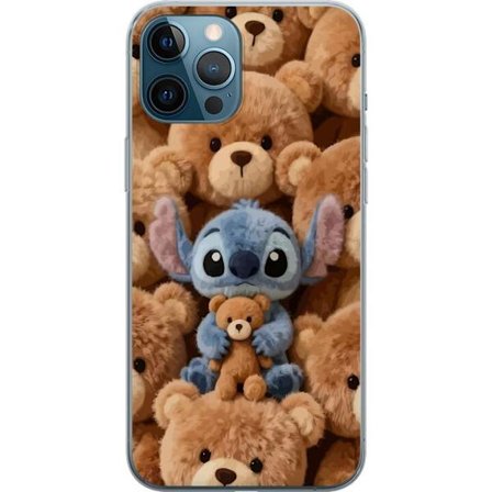 Kompatibelt Mobildeksel til Apple iPhone 12 Pro Max Stitch omgitt av brune teddybjørner med en liten teddybjørn i fanget i en søt og koselig kawaii-de