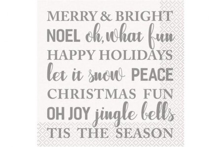 Jouluservetit tekstillä 16 kpl