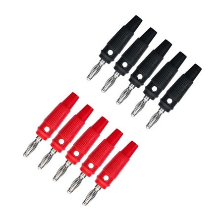 10 STK Bananstik Højttalerstik Lydstik