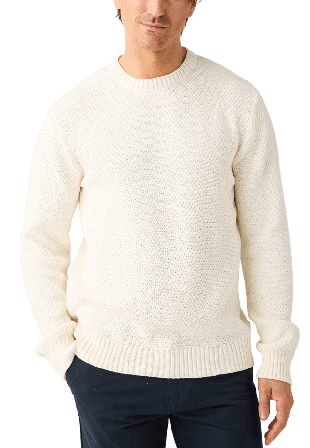 Knowledge Cotton Apparel Organic crew neck knit - GOTS/Vegan Tröjor Herr Beige L