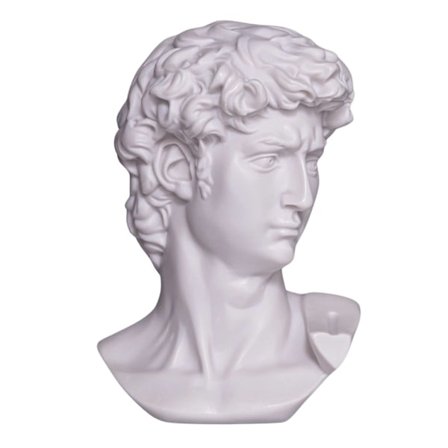 Marmor byst skulptur Michelangelo David Staty Huvud Klassisk romersk grekisk 15cm