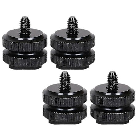 Kamerasko montering till 1/4 tum-20 stativskruv adapter, blixtsko montering för DSLR kamerarigg (förpackning