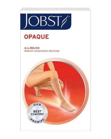 Jobst Opaque klasse 2 knestrømpe u/tå natur str L, 1 par